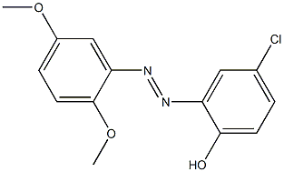 4-chloro-2-[(E)-2-(2,5-dimethoxyphenyl)diazenyl]phenol Struktur