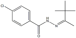 4-chloro-N'-[(Z)-1,2,2-trimethylpropylidene]benzohydrazide Struktur