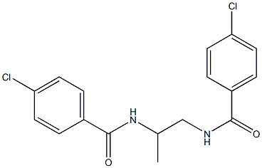 4-chloro-N-{2-[(4-chlorobenzoyl)amino]-1-methylethyl}benzamide Struktur