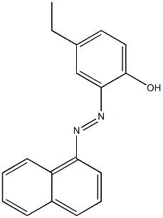 4-ethyl-2-[(E)-2-(1-naphthyl)diazenyl]phenol Struktur