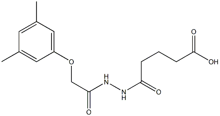 5-{2-[2-(3,5-dimethylphenoxy)acetyl]hydrazino}-5-oxopentanoic acid Struktur