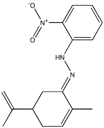 5-isopropenyl-2-methyl-2-cyclohexen-1-one N-(2-nitrophenyl)hydrazone Struktur