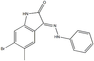 6-bromo-5-methyl-1H-indole-2,3-dione 3-(N-phenylhydrazone) Struktur