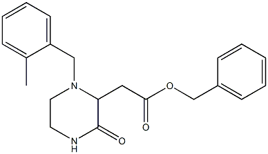 benzyl 2-[1-(2-methylbenzyl)-3-oxo-2-piperazinyl]acetate Struktur