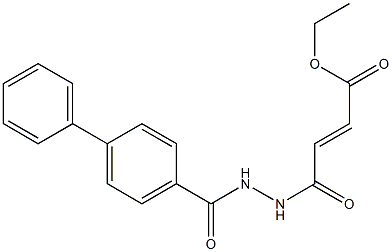 ethyl (E)-4-[2-([1,1'-biphenyl]-4-ylcarbonyl)hydrazino]-4-oxo-2-butenoate Struktur