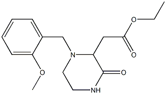 ethyl 2-[1-(2-methoxybenzyl)-3-oxo-2-piperazinyl]acetate Struktur