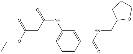 ethyl 3-oxo-3-(3-{[(tetrahydro-2-furanylmethyl)amino]carbonyl}anilino)propanoate Struktur