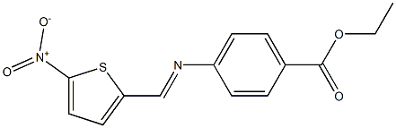 ethyl 4-{[(E)-(5-nitro-2-thienyl)methylidene]amino}benzoate Struktur