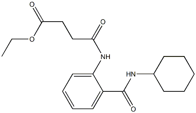 ethyl 4-{2-[(cyclohexylamino)carbonyl]anilino}-4-oxobutanoate Struktur