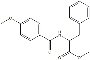 methyl 2-[(4-methoxybenzoyl)amino]-3-phenylpropanoate Struktur