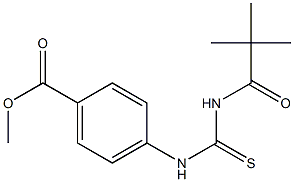 methyl 4-({[(2,2-dimethylpropanoyl)amino]carbothioyl}amino)benzoate Struktur