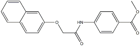 methyl 4-{[2-(2-naphthyloxy)acetyl]amino}benzoate Struktur