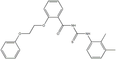 N-(2,3-dimethylphenyl)-N'-[2-(2-phenoxyethoxy)benzoyl]thiourea Struktur