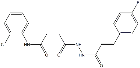 N-(2-chlorophenyl)-4-{2-[(E)-3-(4-fluorophenyl)-2-propenoyl]hydrazino}-4-oxobutanamide Struktur