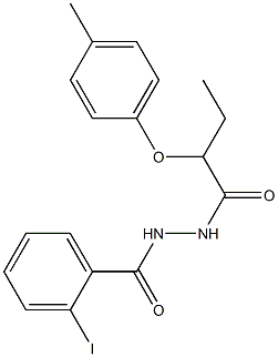 N'-(2-iodobenzoyl)-2-(4-methylphenoxy)butanohydrazide Struktur