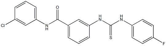 N-(3-chlorophenyl)-3-{[(4-fluoroanilino)carbothioyl]amino}benzamide Struktur