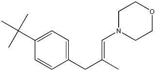 (E)-1-Morpholino-2-methyl-3-(4-tert-butylphenyl)-1-propene Struktur