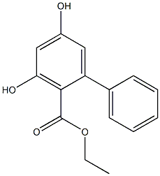 3,5-Dihydroxybiphenyl-2-carboxylic acid ethyl ester Struktur