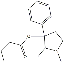 1,2-Dimethyl-3-phenylpyrrolidin-3-ol butyrate Struktur