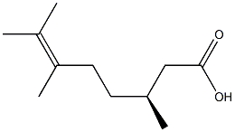 [S,(-)]-3,6,7-Trimethyl-6-octenoic acid Struktur