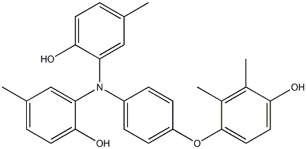 N,N-Bis(2-hydroxy-5-methylphenyl)-4-(4-hydroxy-2,3-dimethylphenoxy)benzenamine Struktur