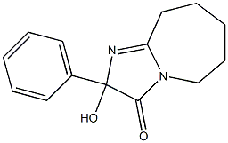 2-Hydroxy-2-phenyl-6,7,8,9-tetrahydro-5H-imidazo[1,2-a]azepin-3(2H)-one Struktur