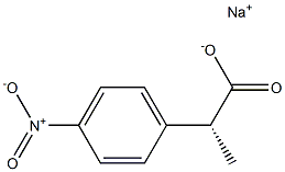 [R,(+)]-2-(p-Nitrophenyl)propionic acid sodium salt Struktur