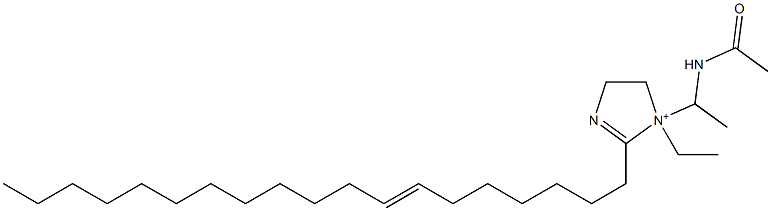 1-[1-(Acetylamino)ethyl]-1-ethyl-2-(7-nonadecenyl)-2-imidazoline-1-ium Struktur