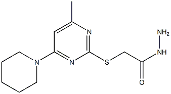 (6-Methyl-4-piperidino-2-pyrimidinylthio)acetic acid hydrazide Struktur