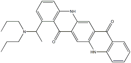 1-[1-(Dipropylamino)ethyl]-5,12-dihydroquino[2,3-b]acridine-7,14-dione Struktur