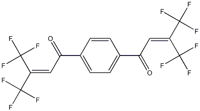 1,1'-p-Phenylenebis(4,4,4-trifluoro-3-trifluoromethyl-2-buten-1-one) Struktur