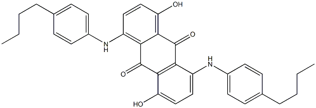 1,5-Bis(4-butylanilino)-4,8-dihydroxyanthraquinone Struktur