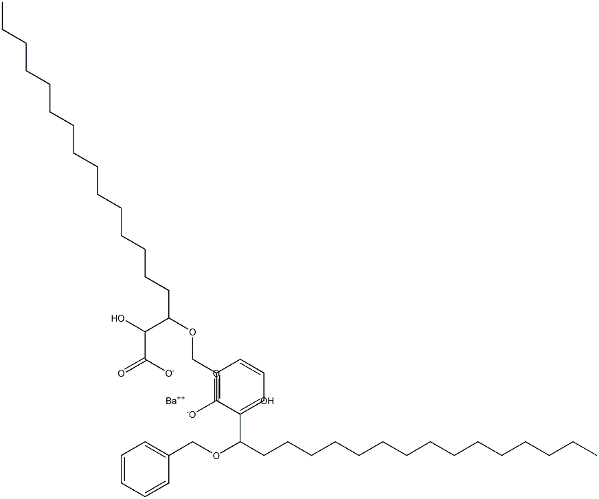 Bis(3-benzyloxy-2-hydroxystearic acid)barium salt Struktur