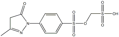 1-[4-[(2-Hydroxysulfonyloxyethyl)sulfonyl]phenyl]-3-methyl-2-pyrazolin-5-one Struktur