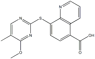 8-[(4-Methoxy-5-methylpyrimidin-2-yl)thio]quinoline-5-carboxylic acid Struktur