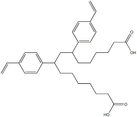 7,9-Bis(p-vinylphenyl)hexadecanedioic acid Struktur