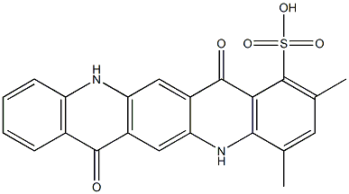 5,7,12,14-Tetrahydro-2,4-dimethyl-7,14-dioxoquino[2,3-b]acridine-1-sulfonic acid Struktur