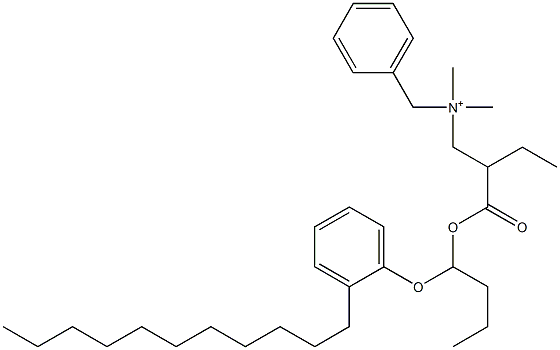 N,N-Dimethyl-N-benzyl-N-[2-[[1-(2-undecylphenyloxy)butyl]oxycarbonyl]butyl]aminium Struktur