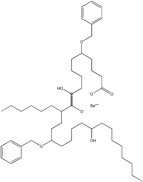 Bis(5-benzyloxy-10-hydroxystearic acid)barium salt Struktur