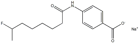 4-[(7-Fluorooctanoyl)amino]benzenecarboxylic acid sodium salt Struktur