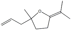 Tetrahydro-2-(1-methylethylidene)-5-methyl-5-(2-propenyl)furan Struktur