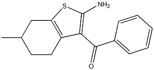 2-Amino-3-benzoyl-6-methyl-4,5,6,7-tetrahydrobenzo[b]thiophene Struktur