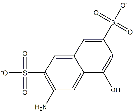 3-Amino-5-hydroxy-2,7-naphthalenedisulfonate Struktur