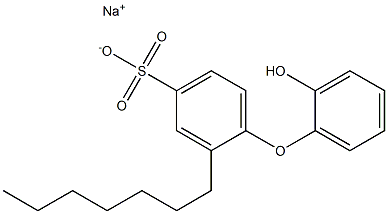 2'-Hydroxy-2-heptyl[oxybisbenzene]-4-sulfonic acid sodium salt Struktur