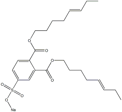 4-(Sodiosulfo)phthalic acid di(5-octenyl) ester Struktur