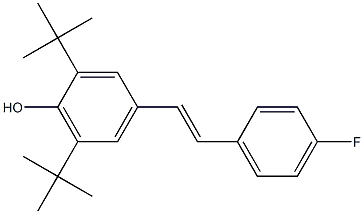 4-[(E)-2-(4-Fluorophenyl)ethenyl]-2,6-di-tert-butylphenol Struktur