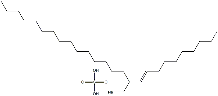 Sulfuric acid 2-(1-decenyl)heptadecyl=sodium ester salt Struktur