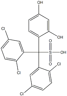 Bis(2,5-dichlorophenyl)(2,4-dihydroxyphenyl)methanesulfonic acid Struktur