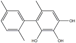 4-(2,5-Dimethylphenyl)-5-methylbenzene-1,2,3-triol Struktur