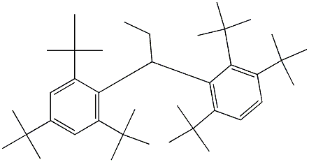 1-(2,3,6-Tri-tert-butylphenyl)-1-(2,4,6-tri-tert-butylphenyl)propane Struktur